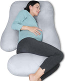 MOON PARK Pregnancy Pillows for Sleeping - U Shaped Full Body Maternity Pillow with Removable Cover - Support for Back, Legs, Belly, HIPS - 57 Inch Pregnancy Pillow for Women - Light Grey by TinyTreasures Baby Boutique