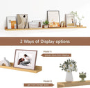 Floating Picture Ledge Shelves for Wall Set of 2, 55 Inches Picture Shelf with Ledge, Nursery Book Shelf for Toys Storage Kids Bookshelf Wall Mounted Living Room Bedroom Decor Frames, Oak by TinyTreasures Baby Boutique