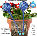 Evelots Plant Watering Globes/Bulbs (2 Pack) - Extra Long 14 Inches - Great for Big Plants - Hand Blown Glass - Automatic Water Irrigation System - Use Indoor/Outdoor - Leave Your Home Worry Free by GreenHaven Gardens