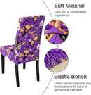 JQinHome Purple Halloween Chair Slipcover, Spider Web Chair Covers Set of 4, High Stretch Washable Chair Protector Cover for Dining Room, Kitchen,Home Party,Wedding Ceremony(Purple Candy,4PC) by CozyNest Decor