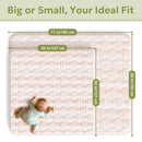 Soft Thicker Baby Mat for Floor 71"x59", Extra Large Baby Play Mat, Non-Slip Playpen Mat, Easy to Clean & Portable Playmat, Crawling Mat for Babies Toddlers, Activity Mat, Rainbow, Pink by TinyTreasures Baby Boutique