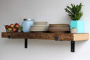 Urban Legacy Reclaimed Barn Beam Deep Shelves | Deep Shelves with Brackets Included, Set of 2 | (Natural Full Profile Bracket, 48" x 11" x 3") by CozyNest Decor