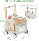 ROBOTIME Baby Walker Push Toy, Adjustable Height & Speed, Prevents Bow Legs, Spring Garden Activity Center with Clock, Shape Sorter, Play Kitchen, and Sink, Ideal Toddler Walking Toy for 10+ Months by TinyTreasures Baby Boutique