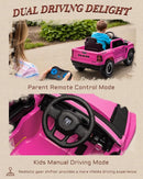 Licensed Ram 1500 12V Ride on Toys, Kids Ride on Car with Remote Control, Electric Vehicle for Toddler with Smooth Start, Pickup Truck Bed Storage, Spring Suspension, Aux Port (Pink) by TinyTreasures Baby Boutique