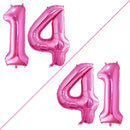 GOER Number 14 Balloons for 14th Birthday Sweet 14 Party Decorations,42 Inch Jumbo Foil Helium 41 Balloons for 41st Birthday Party Decoration (Hot Pink) by TinyTreasures Baby Boutique
