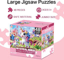 Jumbo Floor Puzzle for Kids,48 Piece Unicorn Large Jigsaw Puzzles,Puzzle for Toddler Ages 3-5,Fun Educational Preschool Learning Toy Gift for Boys & Girls Ages 4-8 by TinyTreasures Baby Boutique
