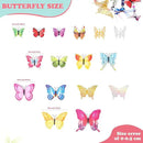 380pcs Beaded Garden Stake, DIY Butterfly Fairy Wand Garden Stake Kit with 10IN Threaded Rod Crystal Stopper Top Large Holes Beads Butterfly Decoration Pendants Outdoor Fairy Garden kit by CozyNest Decor