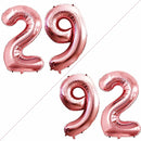 GOER Number 29 Balloons for 29th Birthday Party Decorations,42 Inch Jumbo Foil Helium 92 Balloons for 92nd Birthday Party Decoration (Rose Gold) by TinyTreasures Baby Boutique
