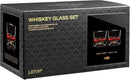 Rocky Mountains Heavy Crystal Whiskey Glasses Gift Set of 2, Thick Freezable Bourbon Glass 1lb Each, Premium Whiskey Gifts for Men, Frozen Crystal Chills Cocktails, 10 oz by CozyNest Decor