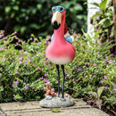 Gnome Garden Statue Funny Gnome Reclining on Flamingo Dwarf Figurines Resin Garden Gnomes Fall Decorations Outdoor for Patio Yard Lawn Porch Housewarming Ornament Gift by CozyNest Decor