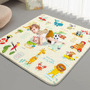 Baby Play Mat - Thicken 50x50 Inch Soft Foam Crawling Mat for Playpen & Floor, Non-Slip Waterproof Playmats for Infants & Toddlers, Portable Foldable & Machine Washable, Beach Animals by TinyTreasures Baby Boutique