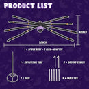 5.5FT Giant Spider Halloween Decorations with 100 LED, Plug-in Pre-Lit Light Up Scary Spider Halloween Decorations, Large Spider Decorations for Outdoor, Yard, Lawn, Exterior Walls by CozyNest Decor