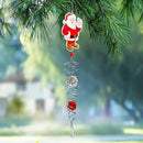 FONMY Santa Claus Gazing Ball Spiral Decorative Wind Spinner Sun Catcher Rainbow Maker Silver Spiral W/ K9 Crystal Ball Christmas Tree Hanging Ornament Indoor Outdoor Garden Decor. 22 in by GreenHaven Gardens