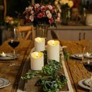 Homemory Rechargeable Flameless Candles, LED Candles, Battery Operated Candles with Remote and Timers, Outdoor Waterproof, Long Lasting, Set of 3 by CozyNest Decor