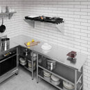 AmGood 18 in. x 48 in. NSF Stainless Steel Tubular Wall Shelf | Heavy-Duty Metal Shelving for Appliances & Equipment | Ideal for Kitchen, Restaurant, Garage, Laundry, Utility Room by GreenHaven Gardens