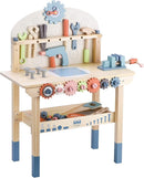 Tool Bench for Kids Toy Play Workbench Wooden Tool Bench Workshop Workbench with Tools Set Wooden Construction Bench Toy for 3 4 5 Year Boys Girls by TinyTreasures Baby Boutique