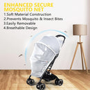 Mosquito Net for Stroller, Universal 3D Baby Bug Net with Two-Way Zippers & Storage Bag, Breathable & Foldable Netting for Stroller,Cradle（White） by TinyTreasures Baby Boutique