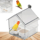2026 New Pull-Out External Parrot Feeder, Bird Bath for Cage, 7*6*5.5in Bird Feeder House, Transparent Parakeet Cage Accessories, Easy To Fill, Clean, Long-Lasting, for Finch and Hummingbird (White) by GreenHaven Gardens