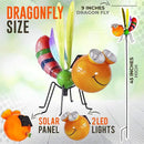 Shefio Dragonfly Solar Light - Metal Yard Art - Add Whimsy To Your Garden - Solar Yard Decorations - Outdoor Decor by GreenHaven Gardens