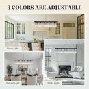 Rectangle K9 Crystal Chandelier,Rectangular Contemporary Pendant Light Fixture,Black Modern Crystal Chandeliers for Dining Room Kitchen Island L31.5''xW10''xH10'' by CozyNest Decor