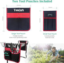 TomCare Garden Kneeler Seat Garden Bench Garden Stools Foldable Stool with Tool Bag Pouch EVA Foam Pad Outdoor Portable Kneeler Christmas Gardening Gifts for Women Men,Large 21.65"x10.62"x18.89",Black by GreenHaven Gardens
