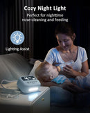 HEYVALUE Nasal Aspirator for Baby, Hospital Grade Nose Sucker with 9 Levels Suction, Night Light and Nursery Rhyme Soothing, Electric Nose Suction for Baby with Food-Grade Silicone Tips Blue by TinyTreasures Baby Boutique