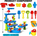 CozyBomB™ Water Table for Toddlers 3-5 | Outdoor Toys Water Play Table, Magnetic Fishing Toy Game, Summer Splash Pond Showers Sand Activity, Sensory Party Birthday Gift Kids Ages 4-8 9-12 (5-Tiers) by TinyTreasures Baby Boutique