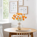 IPOPU Orange Silk Flowers Artificial Daisies 5PCS Cosmos Artificial Flowers Fake Wildflowers Daisy Flowers with Stems for Home Decor Indoor Floral Arrangements Centerpiece (Orange) by CozyNest Decor