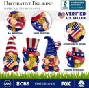 Spring & Summer-Themed Garden Statues – Adorable Outdoor Decor for Lawn, Patio & Porch (Patriotic Gnome Trio Figurines, 6" Set of Three Garden Statues and July 4th Decoration) by GreenHaven Gardens