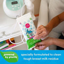 Dapple Breast Pump Wipes, Powered by Plants, Hypoallergenic, Removes Milk Residue, Fragrance Free, Convenient Wipes Pouch, 25 Count (2 Pack) by TinyTreasures Baby Boutique