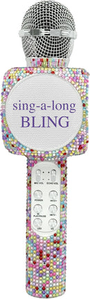 Sing-Along Bling Bluetooth Karaoke Microphone and Bluetooth Stereo Speaker All-in-One (Confetti Bling) by TinyTreasures Baby Boutique