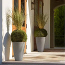 LA JOLIE MUSE 20 inch Tall Planters, Tall Round Planters for Indoor/Outdoor Plants, Grey Flower Pots for Front Door,Patio and Deck,Honeycomb by CozyNest Decor