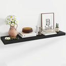 48 Inch Floating Shelves, 12 Inch Deep Floating Shelves for Wall, Floating Shelf with Invisible Brackets, Deep Shelves for Bathroom, Bedroom, Living Room, 1 Pack, Black by CozyNest Decor