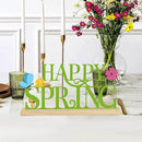 COCHIE Metal Happy Spring Sign, Spring Decorations for Home, Office, Shelf, Mantel, Indoor, Spring Flower Decor, Spring Butterfly Table Top Party Decoration (Spring) by CozyNest Decor