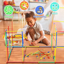 Ggiibro Straw Constructor Toys STEM Building Toys 800Pcs Toys for 3+ Year Interlocking Plastic Toys Engineering Toys Thin Tube Blocks Toy Educational Toy Kit for Indoor Kids Toys with a Storage Box by TinyTreasures Baby Boutique