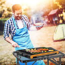 Camping Table Grill 4 Height Adjustable Small Folding 2FT Foldable Picnic Portable Grill Stand Mesh Outdoor Beach BBQ RV Black by GreenHaven Gardens