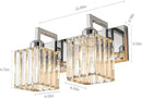 Modern Bathroom Vanity Light 2-Lights Chrome Crystal Wall Lamp Bathroom Modern Crystal Vanity Lighting by CozyNest Decor