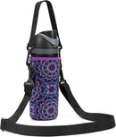 Neoprene Water Bottle Carrier Bag with Adjustable Shoulder Strap for Owala 24 OZ Tumbler, Insulated Water Bottle Cover for Owala FreeSip Insulated Water Bottle (Mandala, 24 OZ) by TinyTreasures Baby Boutique