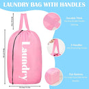 Sylfairy 2 Pack XL Laundry Bag with Strap,Heavy Duty Travel Laundry Bag,Rip-Stop Dirty Clothes Shoulder Bag with Drawstring,Easy Fit a Laundry Hamper or Basket Travel Essentials by TinyTreasures Baby Boutique