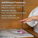 Microlife Digital Basal Thermometer 1/100th Accurate, Fertility Prediction and Ovulation Tracking, Oral or Vaginal BBT, (60-Second Reading), by TinyTreasures Baby Boutique