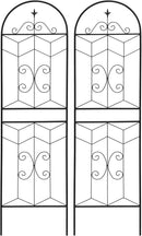 Metal Garden Trellis Rustproof Trellis for Climbing Plants Outdoor Flower Support (Black-4 Pack, 71"x19.7") by GreenHaven Gardens