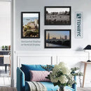 13x19 Picture Frame 3 pk, Textured Black Solid Wood Poster Frame, HD Tempered Glass, Wall Gallery Frame by CozyNest Decor