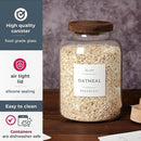 2 PCS Large Glass Jar with Airtight Lid, Glass Food Storage Jars for Tea,Spice,Cereal, Egg,Flour,Coffee and More(70 FL OZ/2000 ml) by CozyNest Decor