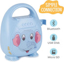 Singimals Kids Karaoke Speaker with Microphone - Unleash Your Child's Inner Superstar, Bluetooth v5.1, 12H Playtime, 5W Speaker, Multicolor LED Lighting, Elliot The Elephant by TinyTreasures Baby Boutique