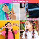 IQBOX Bracelet Making Kit Arts and Crafts for Girls Ages 8-12, Weaving Loom Rainbow Bands DIY Toys Birthday Gifts for Kids 6 7 9 10 11 13 Year Old, 1000+ Elastic Cloth Rubber Band Fabric Loops by TinyTreasures Baby Boutique