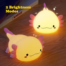 UNEEDE Axolotl Night Light for Kids,Animal Silicone Nursery Night Lamp, Rechargeable Table Lamp Bedside Lamp,Cute Room Decor Night Light for Bedroom,Living Room,Dining,Desk Decorations,Gift by TinyTreasures Baby Boutique