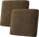 H.VERSAILTEX Velvet Stretch Couch Cushion Cover Plush Cushion Slipcover for Chair Loveseat Sofa Cushion Furniture Protector Seat Cushion Sofa Cover (2 Piece Large Sofa Cushion Covers, Bronze Brown) by CozyNest Decor