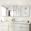 30x72inch Bathroom Mirror, Gold Rectangle Mirror with Thin Metal Frame, Large Rectangular Wall Mirrors for Bathroom, Living Roomm, Hair Salon, Big Farmehouse Mirror Hang Horizontal/Vertical by CozyNest Decor