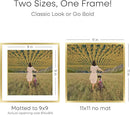 Homeforia 11x11 Picture Frame Gold, High End Metal 11 by 11 Square Frames with Mat 9 x 9 Photo, 11by11 Thin Poster Frame Matted to 9x9 inch Art, Wall Hanging Frames, Tempered Glass, Wall Kit, Set of 1 by CozyNest Decor