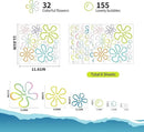 187PCS Flower Bubbles Wall Decals Under The Sea Birthday Party Decorations Ocean Wall Stickers Wall Decor for Bathroom Nursery Bedroom Home Classroom Car by CozyNest Decor